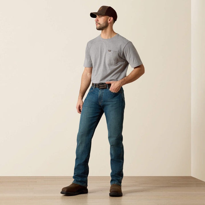 Ariat Men's Rebar M4 Relaxed DuraStretch Basic Boot Cut Jean