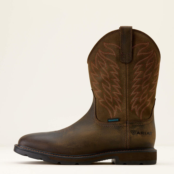 ARIAT Men's Groundbreaker Wide Square Toe Waterproof Work Boot