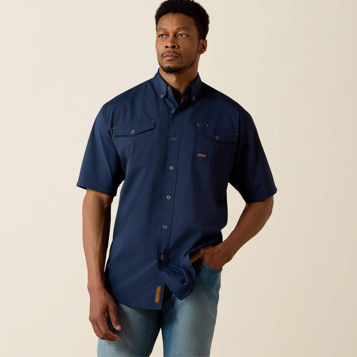 Ariat Mens Rebar Made Tough Ventek Durastretch Work Shirt
