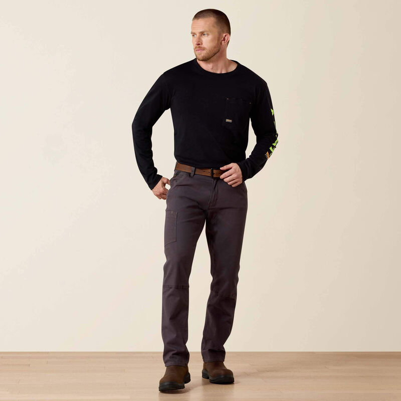 Ariat Men's Rebar M4 Low Rise DuraStretch Made Tough Double Front Pant