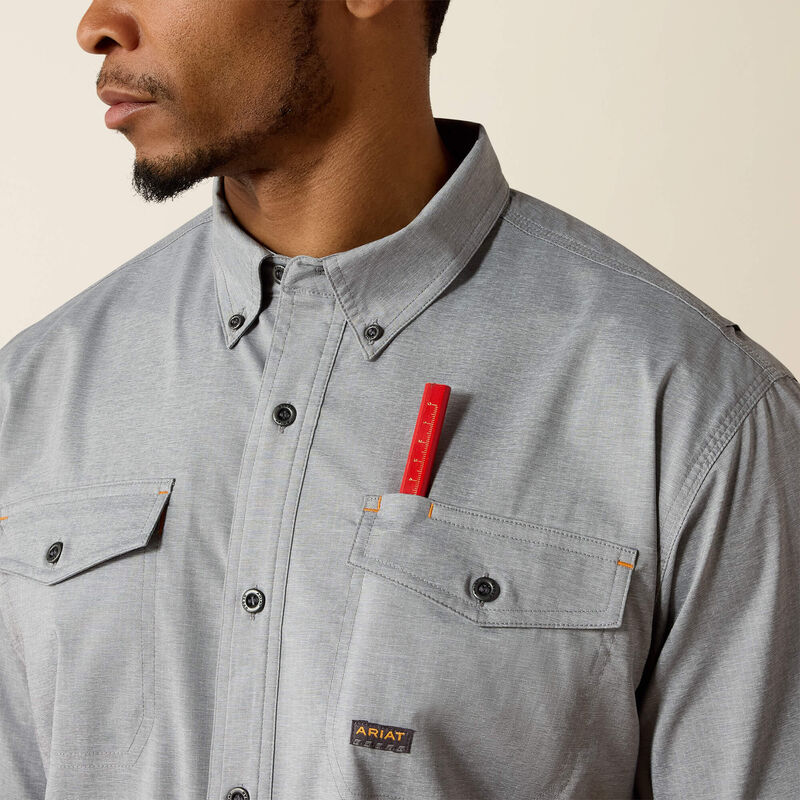 Ariat Mens Rebar Made Tough Ventek Durastretch Work Shirt