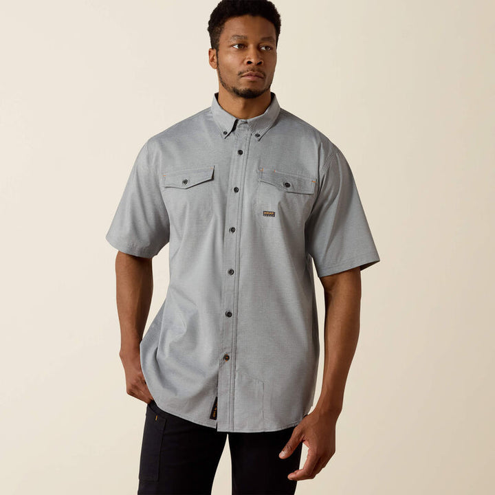 Ariat Mens Rebar Made Tough Ventek Durastretch Work Shirt
