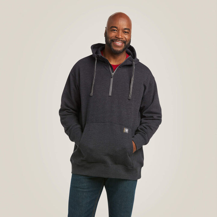 Ariat Mens Rebar Workman 1/4 Zip Hoodie