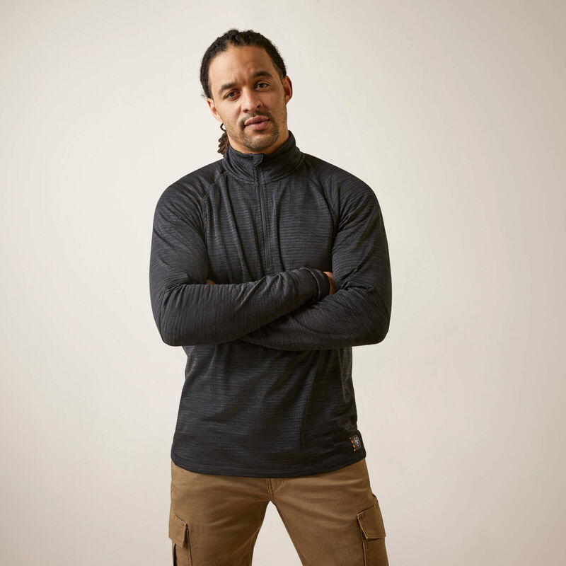 Ariat Men's Rebar Gridwork Baselayer 1/4 Zip T-Shirt