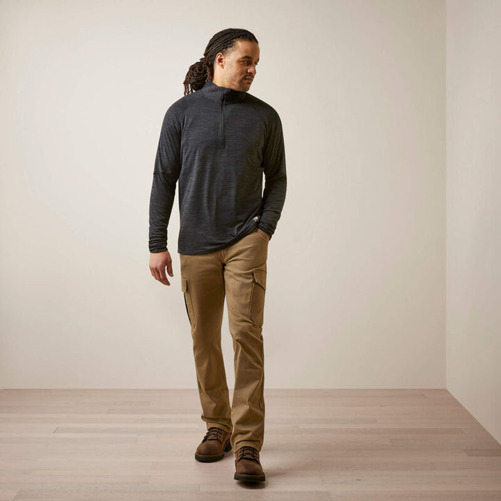 Ariat Men's Rebar Gridwork Baselayer 1/4 Zip T-Shirt