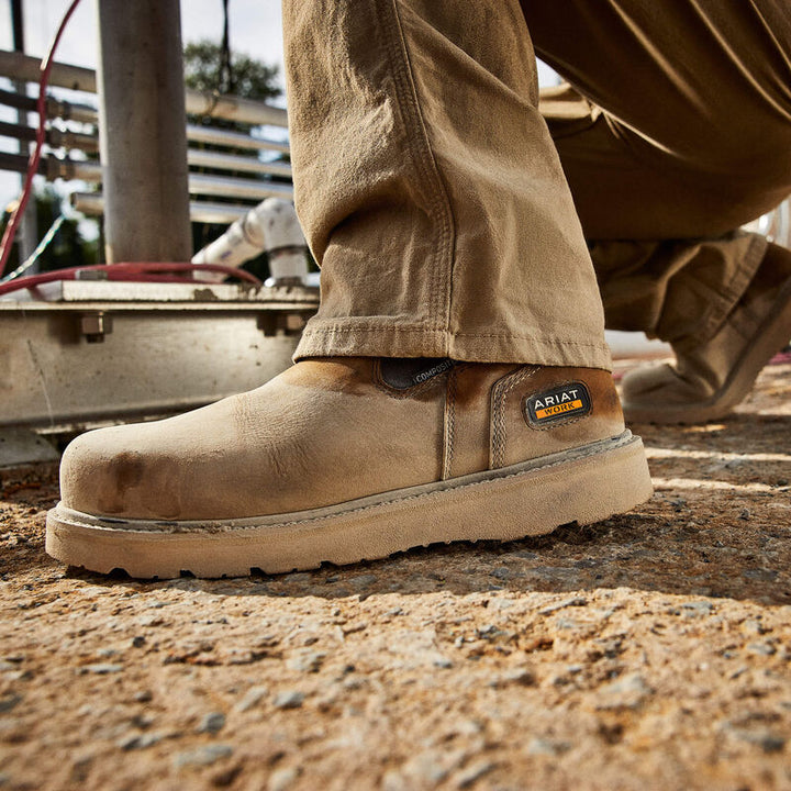 ARIAT Men's Rebar Wedge Chelsea Waterproof Composite Toe Work Boot