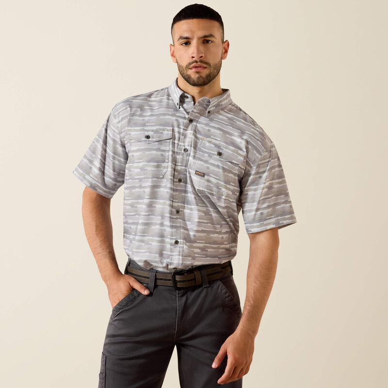 Ariat Mens Rebar Made Tough Ventek Durastretch Work Shirt