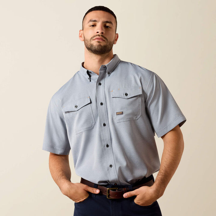Ariat Mens Rebar Made Tough Ventek Durastretch Work Shirt