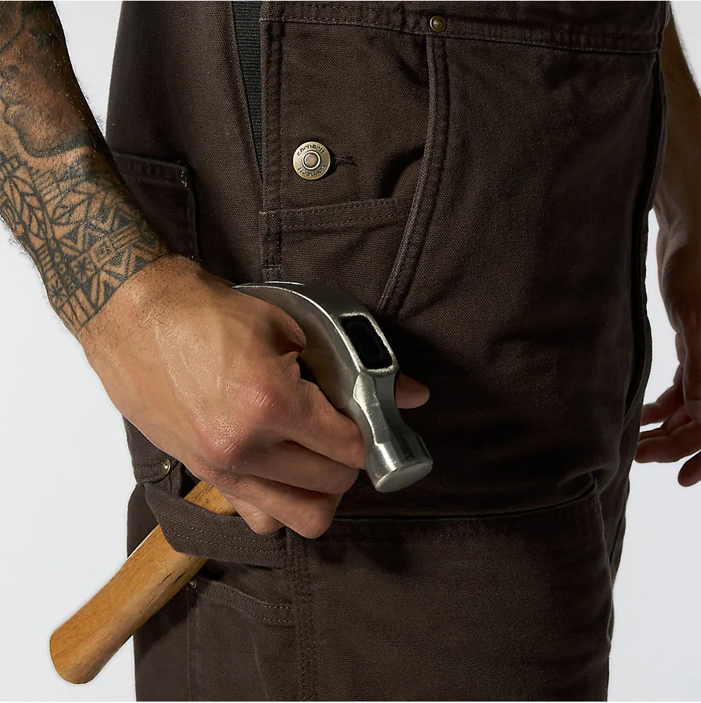 Carhartt Men's Washed Duck Insulated Bib Overall