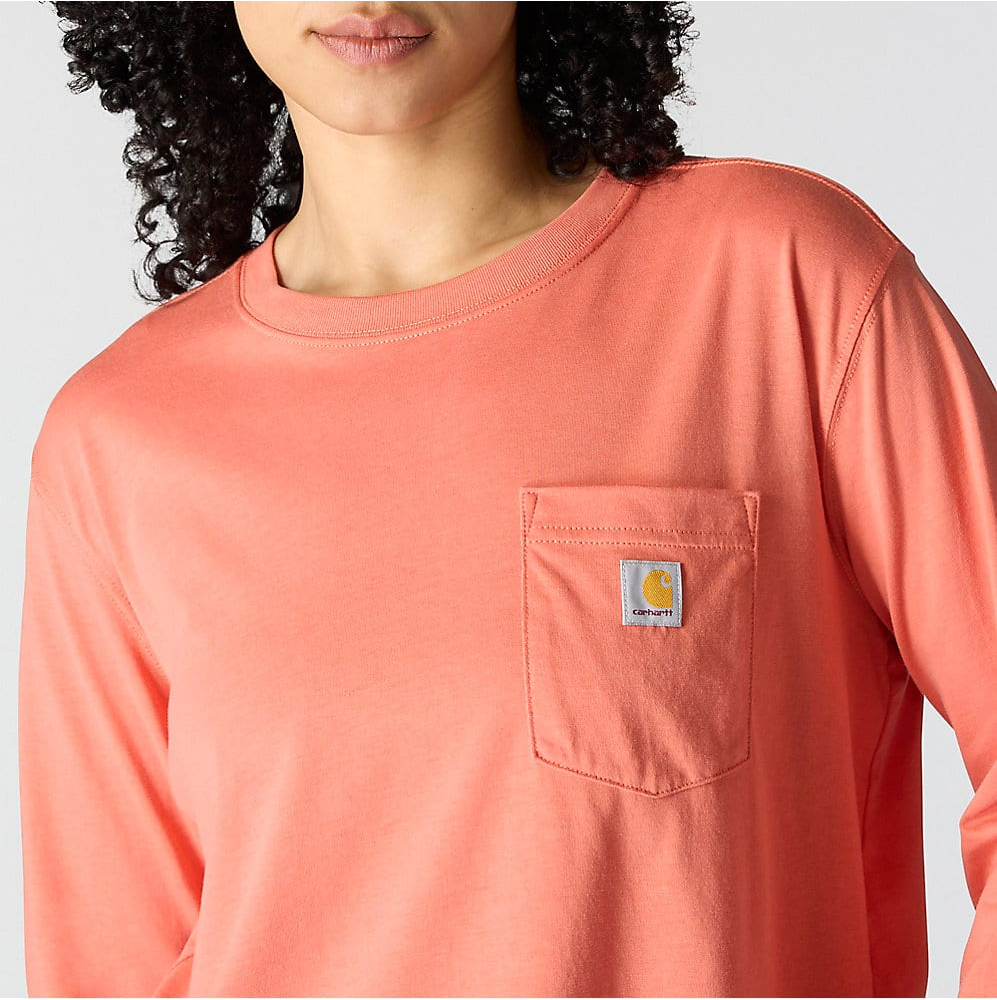 Carhartt Women's TENCEL™ Fiber Series Loose Fit Long-Sleeve Crewneck Pocket T-Shirt