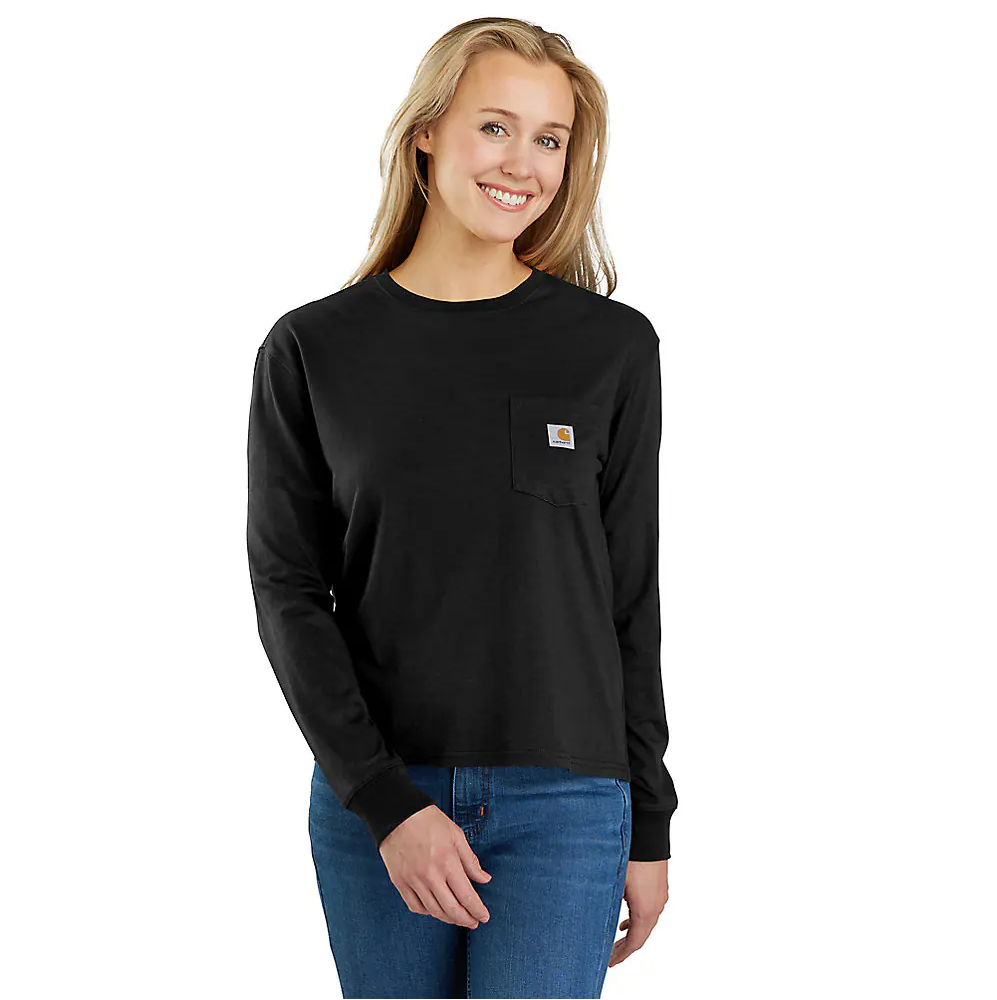 Carhartt Women's TENCEL™ Fiber Series Loose Fit Long-Sleeve Crewneck Pocket T-Shirt