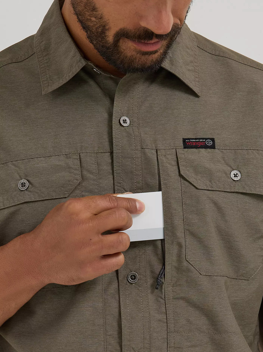 Wrangler Men's ATG Men's Mixed Material Shirt