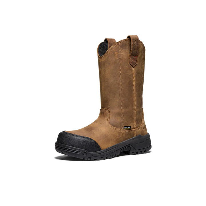 KEEN Women's Evanston Pull-On Waterproof Boot (Carbon Toe)