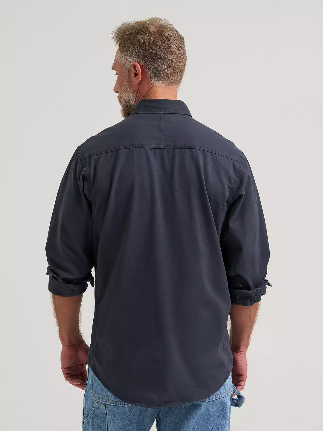 Wrangler Men's  RIGGS Workwear Long Sleeve Button Down Solid Twill Work Shirt