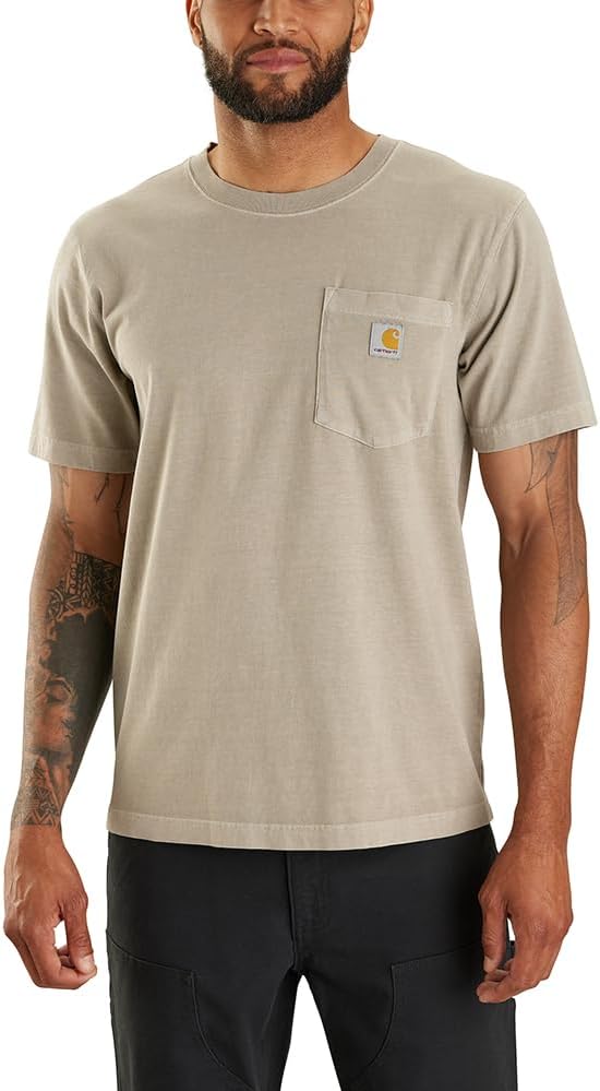 Carhartt Men's Re-Engineered Lightweight Garment Dyed Pocket Short-Sleeve T-Shirt