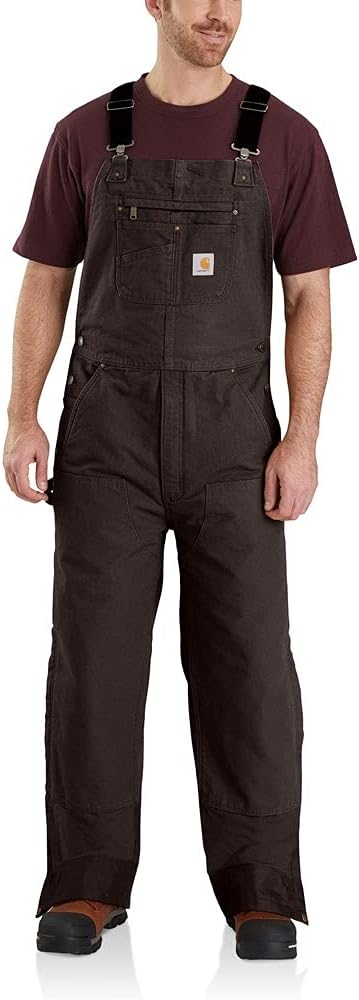 Carhartt Men's Washed Duck Insulated Bib Overall