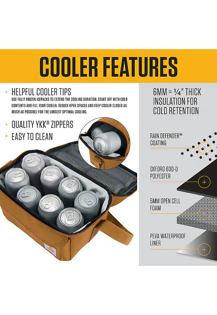 Carhartt Insulated 12 Can Two Compartment Lunch Cooler
