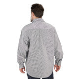 Key Men's Hickory Stripe Zip Up Logger Shirt
