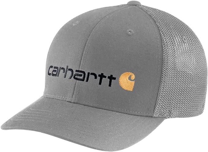 Carhartt Rugged Flex Fitted Canvas Mesh-Back Logo Graphic Cap