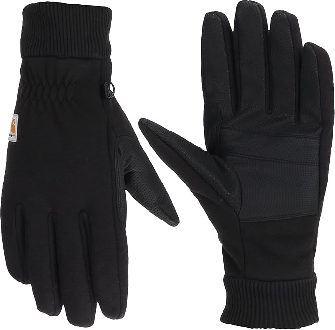 Wind Fighter Thermal-Lined Fleece Touch-Sensitive Knit Cuff Glove