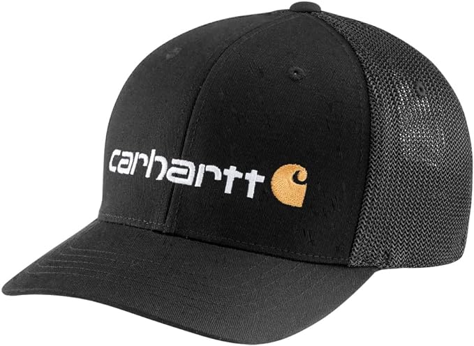 Carhartt Rugged Flex Fitted Canvas Mesh-Back Logo Graphic Cap
