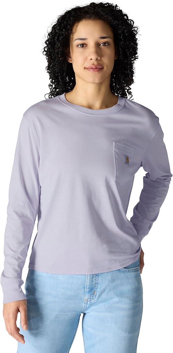Carhartt Women's TENCEL™ Fiber Series Loose Fit Long-Sleeve Crewneck Pocket T-Shirt