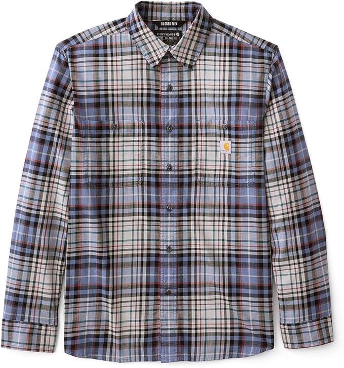 Carhartt Men's Rugged Flex™ Lightweight Long-Sleeve Plaid Shirt