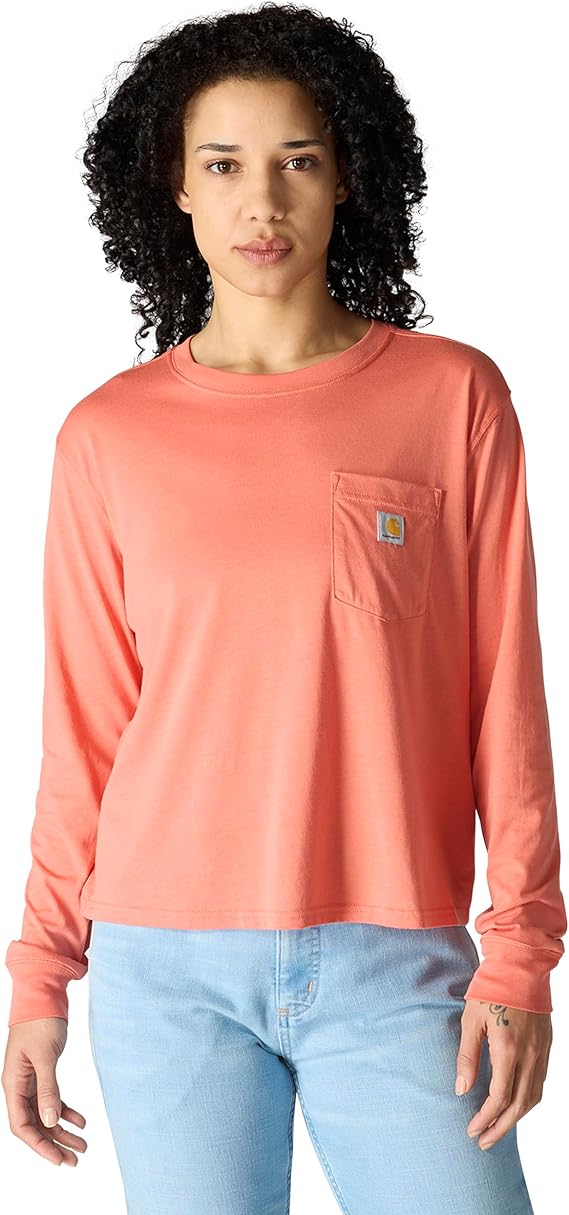 Carhartt Women's TENCEL™ Fiber Series Loose Fit Long-Sleeve Crewneck Pocket T-Shirt