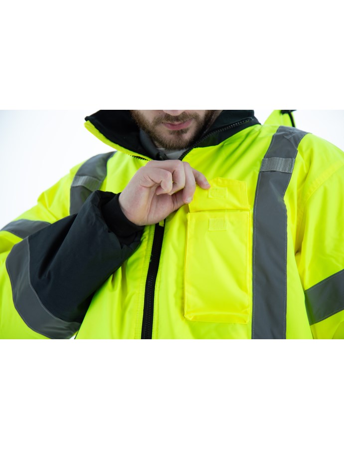 Majestic Men's High Visibility Waterproof Jacket with Quilted Liner