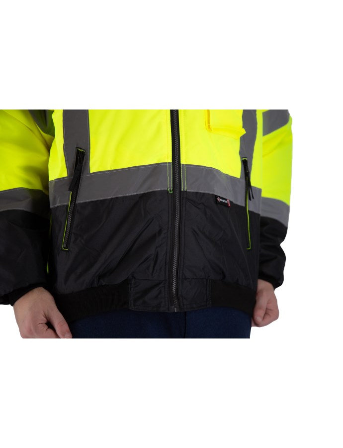 Majestic Men's High Visibility Waterproof Jacket with Quilted Liner