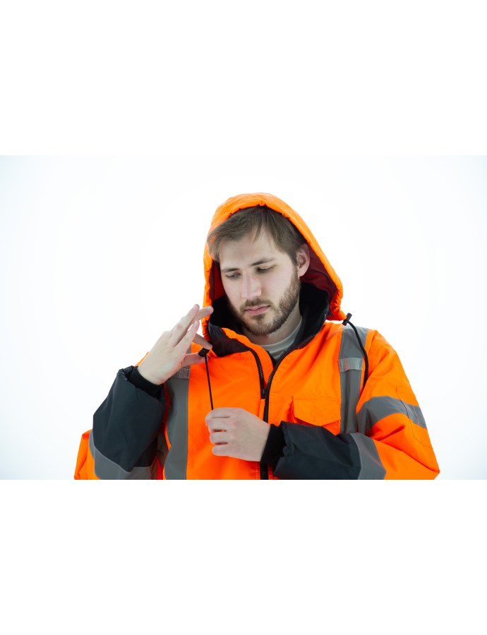 Majestic Men's High Visibility Waterproof Jacket with Quilted Liner