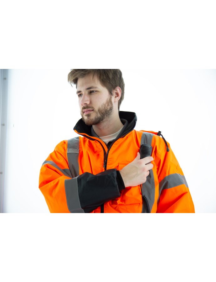 Majestic Men's High Visibility Waterproof Jacket with Quilted Liner