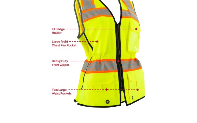 Majestic Women's High Visibility Mesh Vest with DOT Reflective Striping