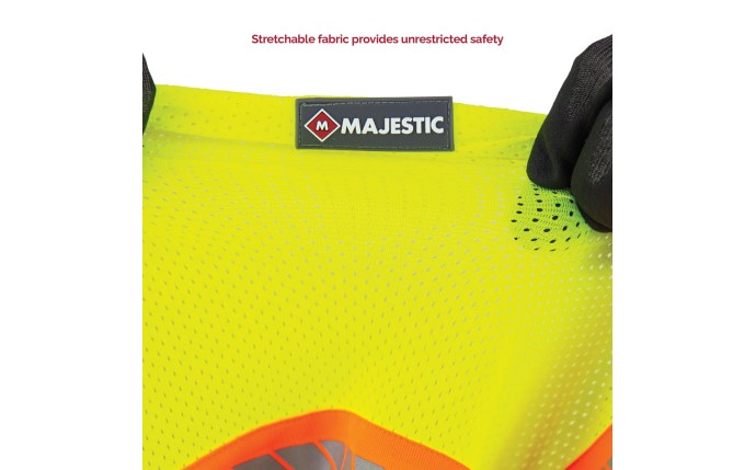 Majestic Women's High Visibility Mesh Vest with DOT Reflective Striping