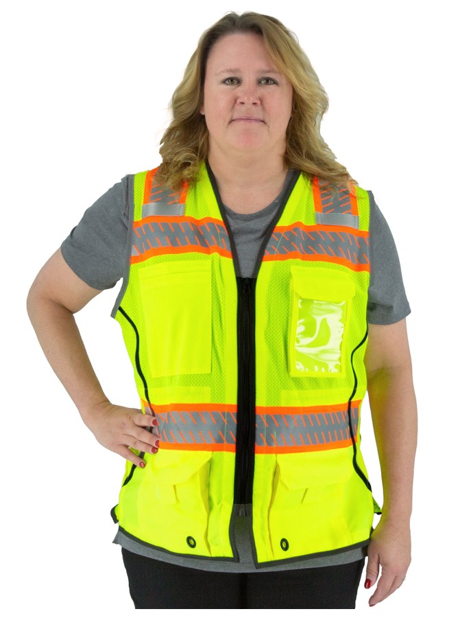 Majestic Women's High Visibility Mesh Vest with DOT Reflective Striping