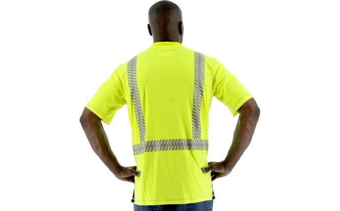 Majestic Men's High Visibility Snag Resistant Short Sleeve Shirt with Reflective Chainsaw Striping, ANSI 2, R