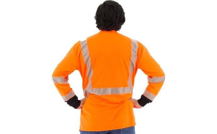 Majestic Men's High visibility long sleeve shirt with reflective chainsaw Striping, ANSI 2, R