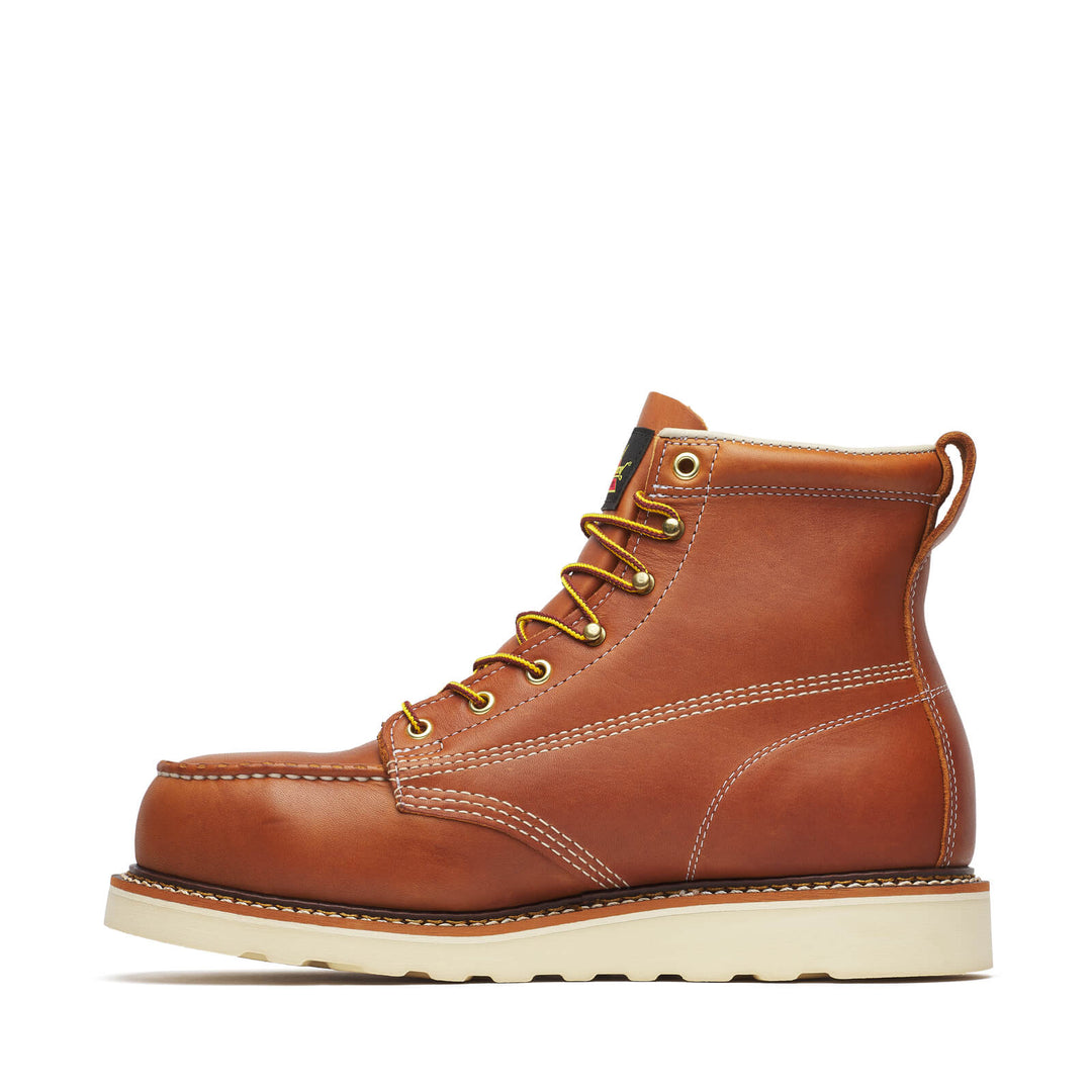 Thorogood Men's American Heritage – 6″ Tobacco Safety Toe – Moc Toe