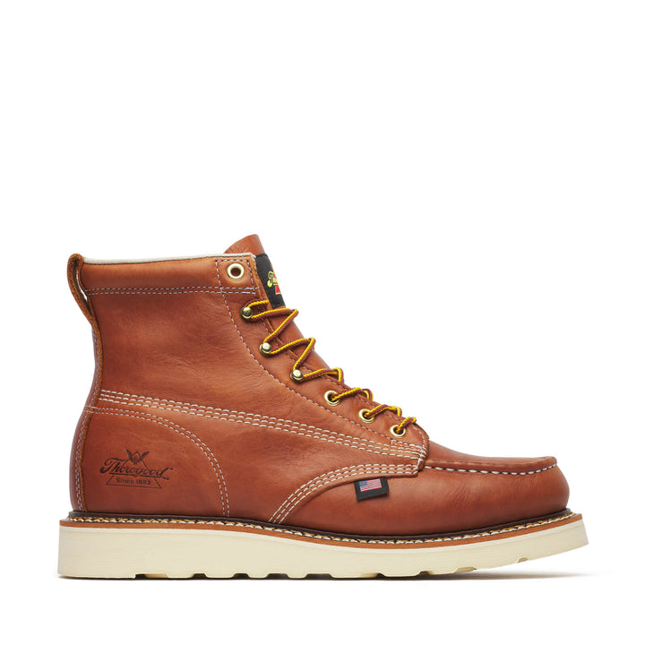 Thorogood Men's American Heritage – 6″ Tobacco Moc Toe – MAXWear Wedge