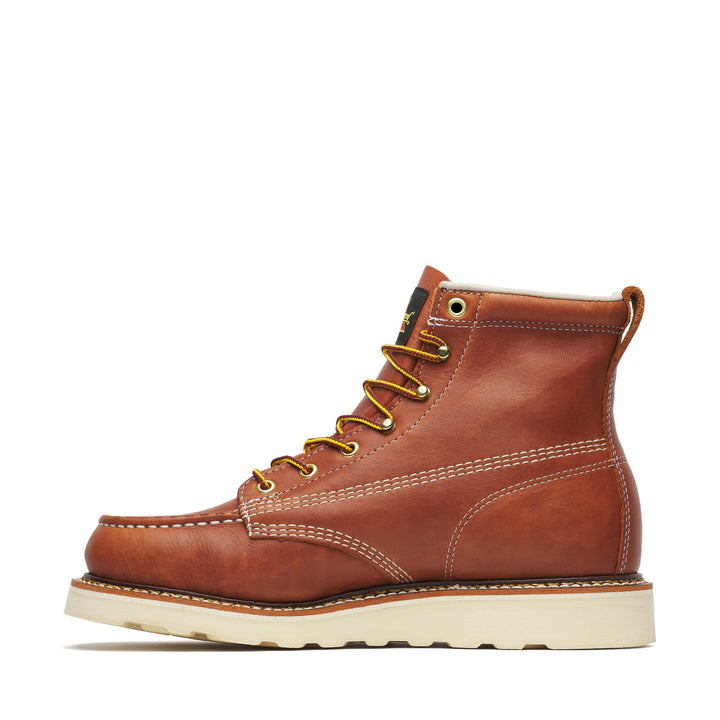 Thorogood Men's American Heritage – 6″ Tobacco Moc Toe – MAXWear Wedge