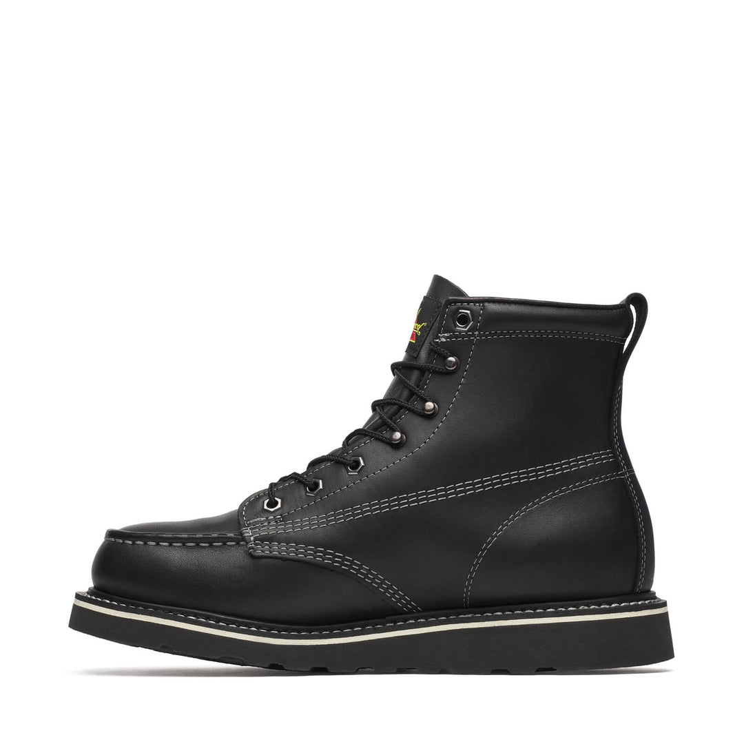 Thorogood Men's American Heritage Midnight Series 6″ Black Moc Toe