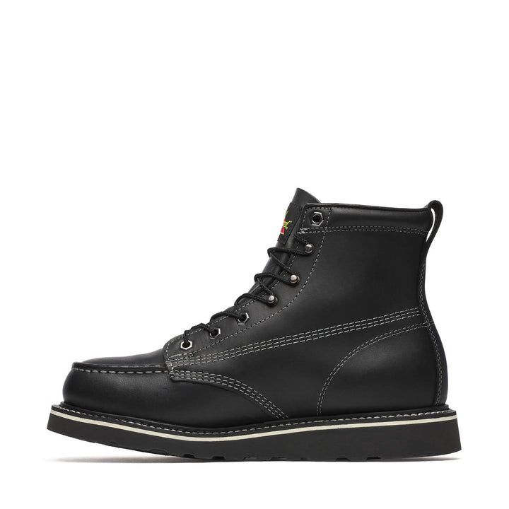 Thorogood Men's American Heritage Midnight Series 6″ Black Moc Toe