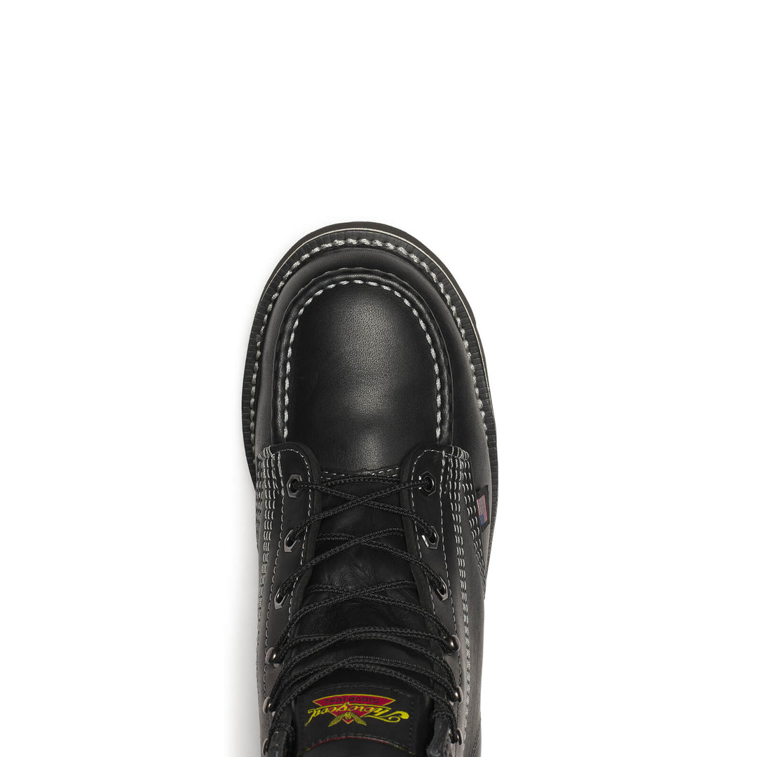 Thorogood Men's American Heritage Midnight Series 6″ Black Moc Toe