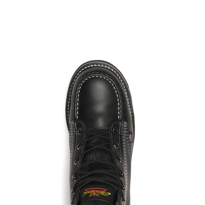 Thorogood Men's American Heritage Midnight Series 6″ Black Moc Toe