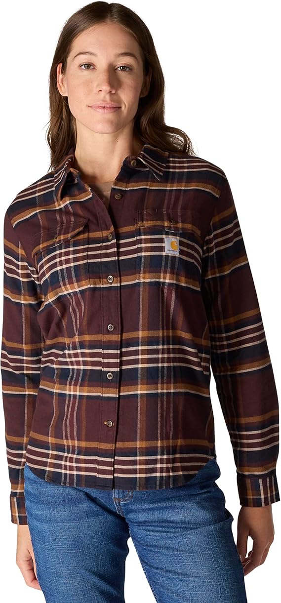 Carhartt Women's TENCEL™ Fiber Series Relaxed Fit Plaid Shirt