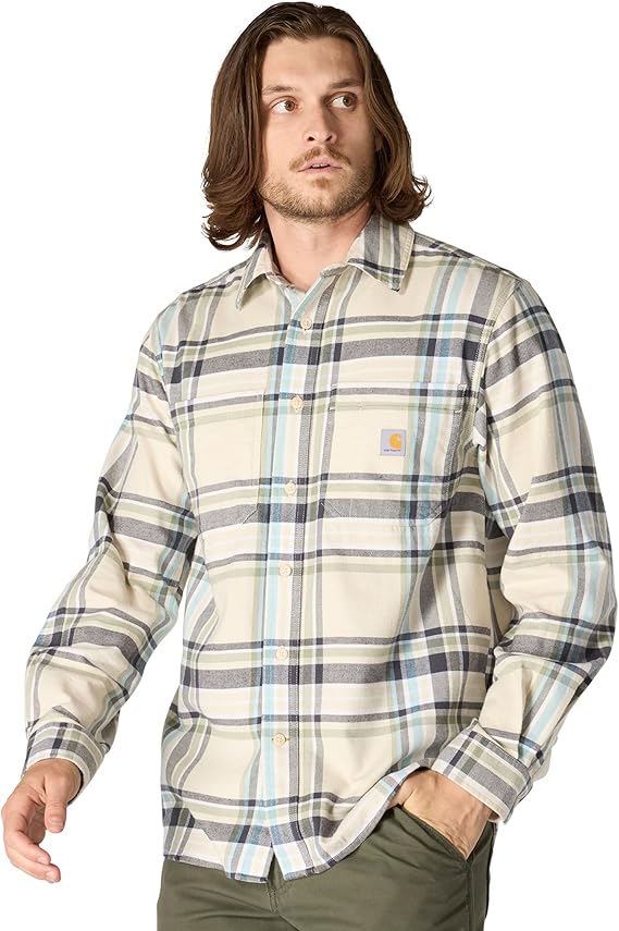 Carhartt Men's Rugged Flex™ Midweight Flannel Long-Sleeve Plaid Shirt
