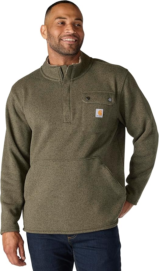 Carhartt Men's Relaxed Fit Midweight Quarter-Zip Pocket Sweater Fleece
