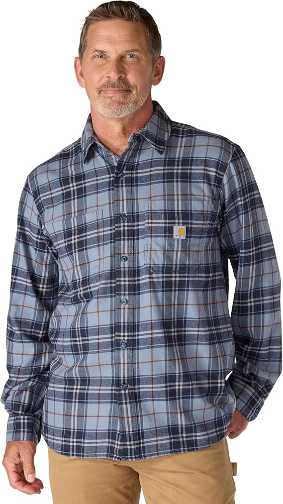 Carhartt Men's Rugged Flex™ Midweight Flannel Long-Sleeve Plaid Shirt