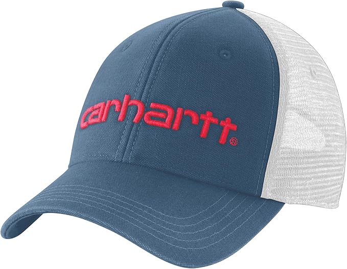 Carhartt Men's Canvas Mesh-Back Logo Graphic Cap