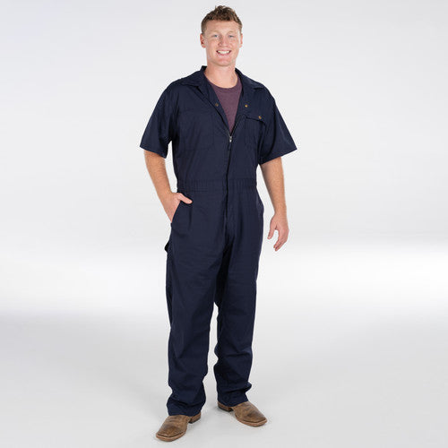Key Men's Poplin Unlined Short Sleeve Coveralls